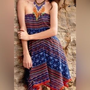 Anthropologie Maeve Colorful Strapless Dress Size‎ XS